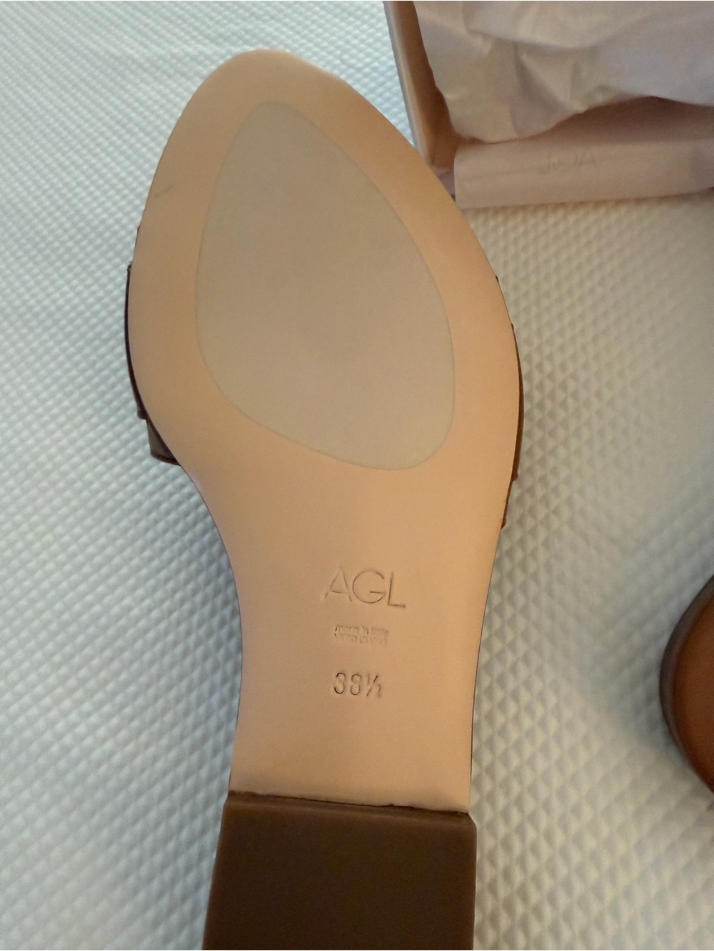 NWT AGL Leather Buckle Slide Sandals - Picture 4 of 4
